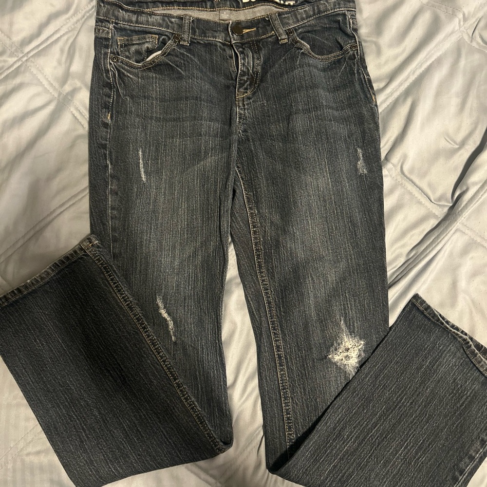 Distressed dark blue Women's Jeans